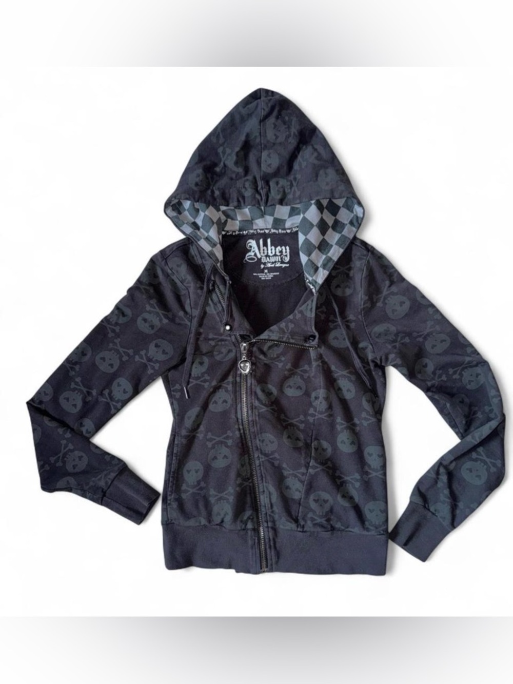 Abbey Dawn by Avril Lavigne Black Skull Zip-Up Hoodie
